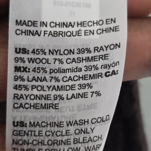 Chico's Cardigan Women SP Brown Long Sleeve Cable Knit Open Wool Cashmere - Picture 9 of 14